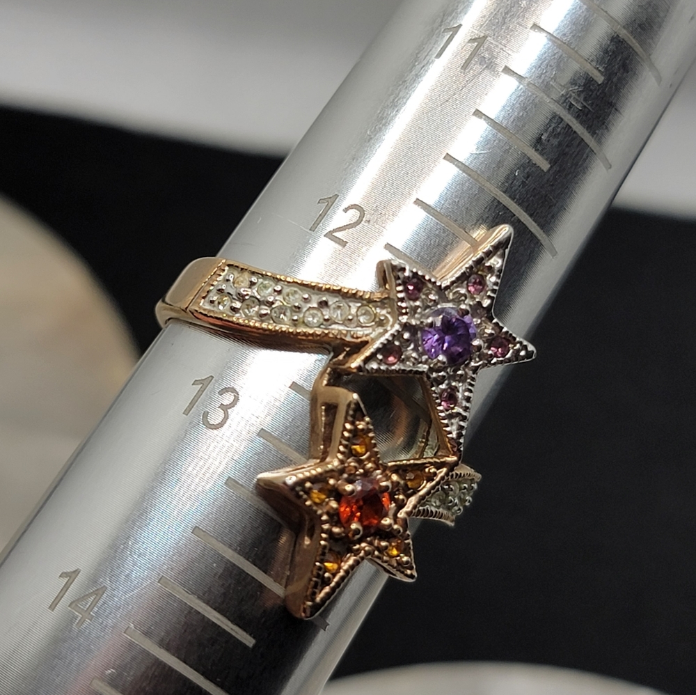 Signed Rinc Statement Double Star Bypass Rhinesto… - image 5